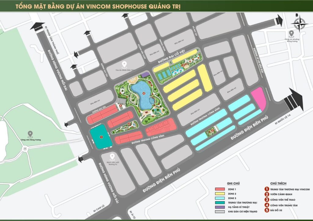 tổng mặt bằng vincom quảng trị bán