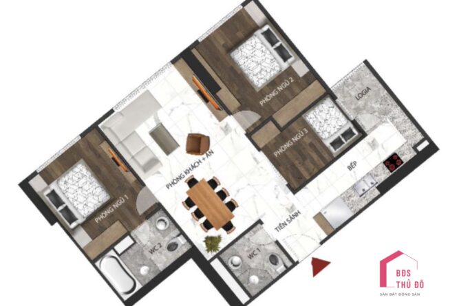 ban can ho 3 phfong ngu re dep sunshine city 9