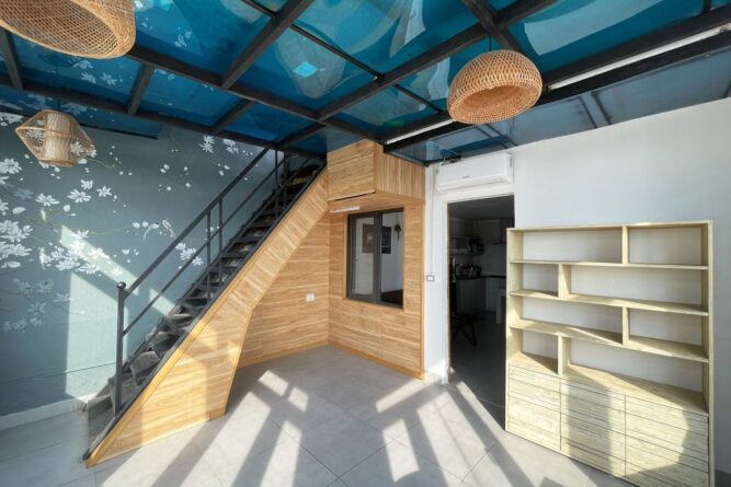 Cho thuê căn hộ 1N1VS tầng 7 tại Đặng Thai Mai