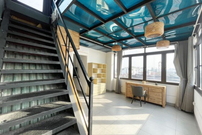 Cho thuê căn hộ 1N1VS tầng 7 tại Đặng Thai Mai