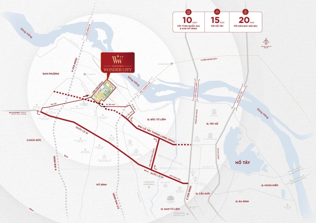 vị trí vinhomes đan phượng